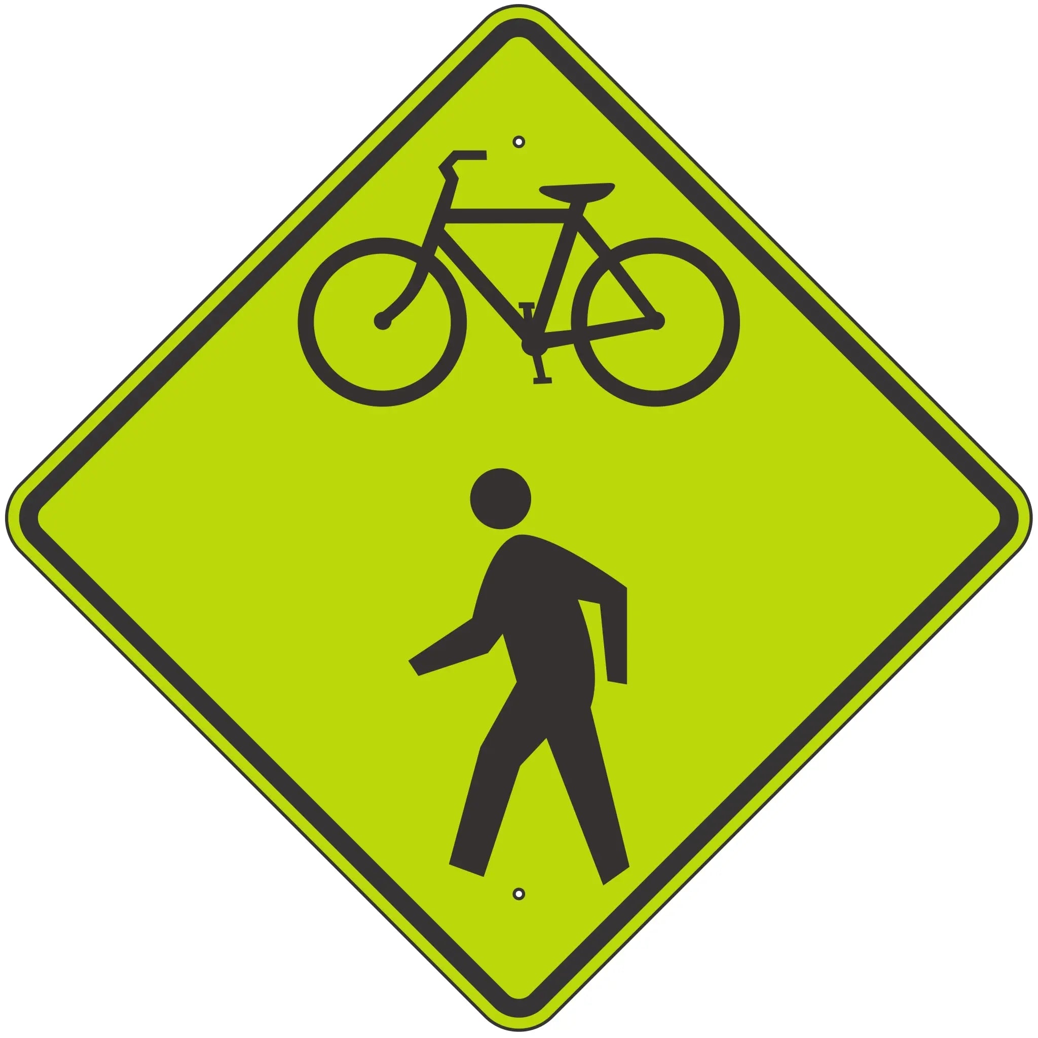 W11-15 Bicycle & Pedestrian Crossing Sign – Evangeline Specialties