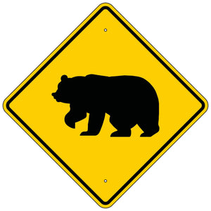 W11-16 Bear Crossing Sign