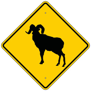 W11-18 Bighorn Sheep Crossing Sign
