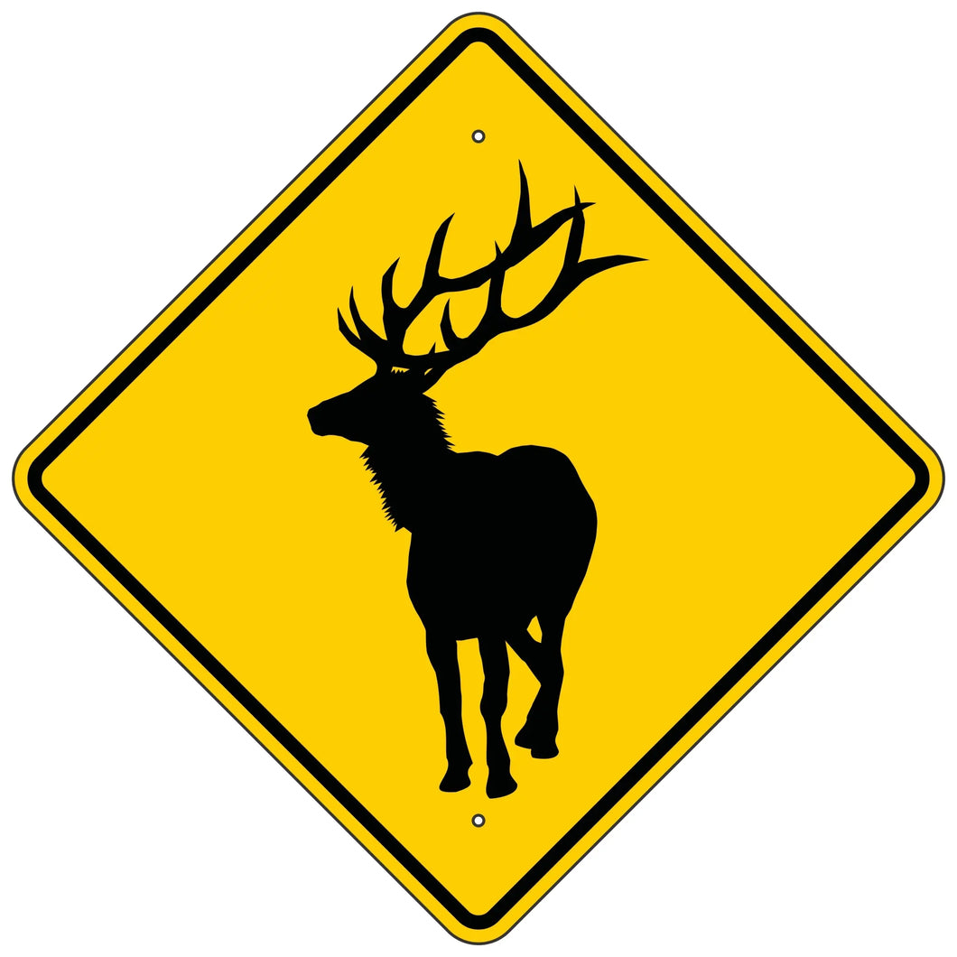 W11-20 Elk Crossing Sign