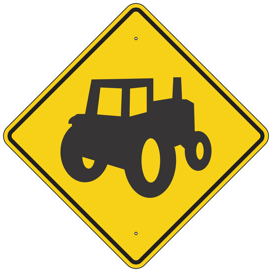 W11-5A Farm Machinery Alternate Symbol Sign