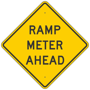 W3-7 Ramp Meter Ahead Sign